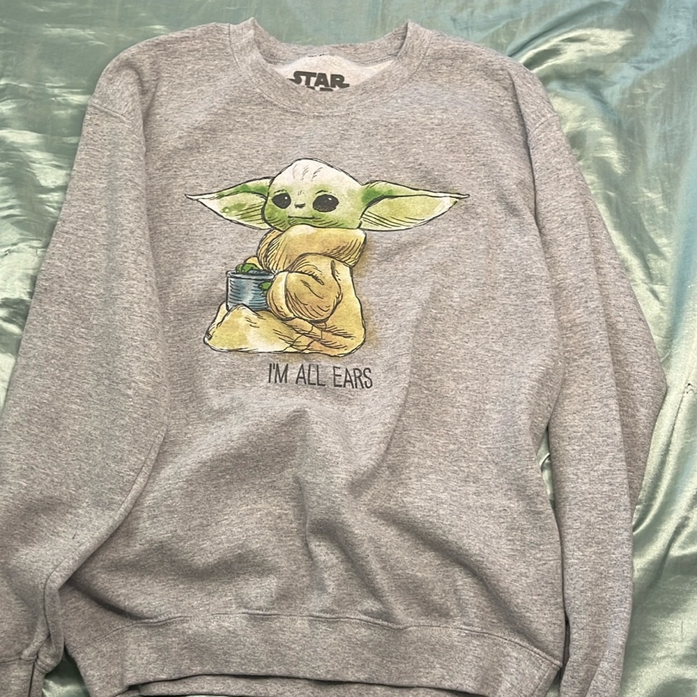 Box Lunch Baby Yoda “I’m All Ears” Crewneck Sweatshirt